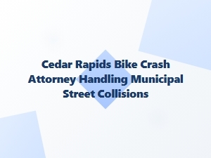 Cedar Rapids Bike Crash Attorney for Municipal Street Collisions