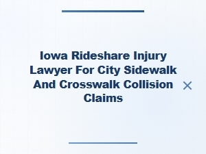 Iowa Rideshare Injury Lawyer for Sidewalk and Crosswalk Collisions